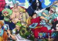 Kru Topi Jerami dalam anime One Piece saat berada di Wano. (Foto: Weekly Shonen Jump-Eiichiro Oda) Spoiler One Piece 992