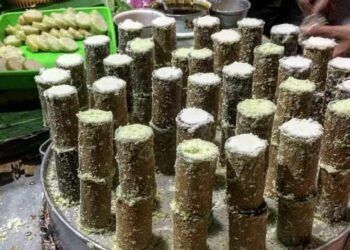 Puthu Lanang, Rekomendasi Kuliner Jajan Pasar di Malang.
