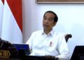 Presiden Joko Widodo (Jokowi) peringatkan bahaya La Nina dalam pembukaan rapat terbatas, Selasa (13/10) (Foto: tangkapan layar YouTube Sekretariat Negara)