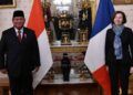 Pertemuan bilateral Menhan Prabowo Subianto dan Menhan Prancis Florence Parly. (Foto: KBRI Prancis)