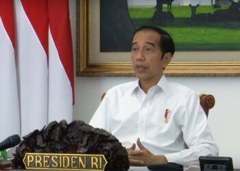 Presiden Jokowi membuka rapat terbatas secara virtual terkait gelaran konferensi internasional pengurangan risiko bencana, Global Platform for Disaster Risk Reduction. (Foto: YouTube Sekretariat Negara)
