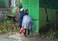 Tangkapan layar viral video ibu dipukuli di Malang