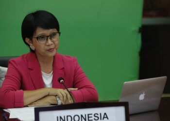 Menteri Luar Negeri RI Retno Marsudi dalam APEC Ministerial Meeting