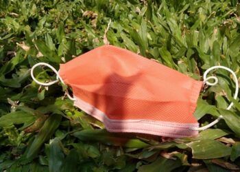 Ilustrasi limbah masker.