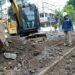 Temuan rel trem di Malang saat proyek pembangunan Kayutangan Heritage. (Foto: AZM)