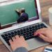 sekolah daring, sekolah online via laptop
