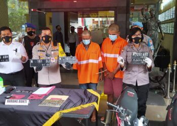 Dua komplotan spesialis ranmor asal Surabaya dan Pasuruan berhasil dibekuk polisi. (Foto: AZM/Tugu Malang/Tugu Jatim)