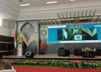 Acara Haul Virtual Gus Dur ke-11 yang digelar oleh FEB Unisma dan juga Tugu Media Group. (Foto: Feni Yusnia/Tugu Malang/Tugu Jatim)