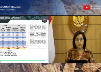 Menteri Keuangan, Sri Mulyani saat memaparkan kenaikan cukai rokok tahun 2021. (Foto: YouTube/Kementerian Keuangan RI)