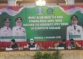 Khofifah meminta agar para saksi dari paslon untuk ikut rapid test saat rakor Desk Pilkada. di Pendopo Kabupaten Sidoarjo, Senin malam(7/12/2020).