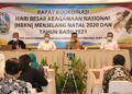 Kepala Dinas Perindag Prov. Jatim, Drajat Irawan saat Pmpin Rakor HBKN Tahun 2020 untuk jaga kestabilan harga bahan pokok (bapok)