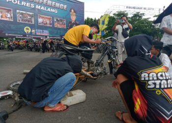  Polres Malang Terus Buru Motor Modifikasi tanpa Surat Lengkap