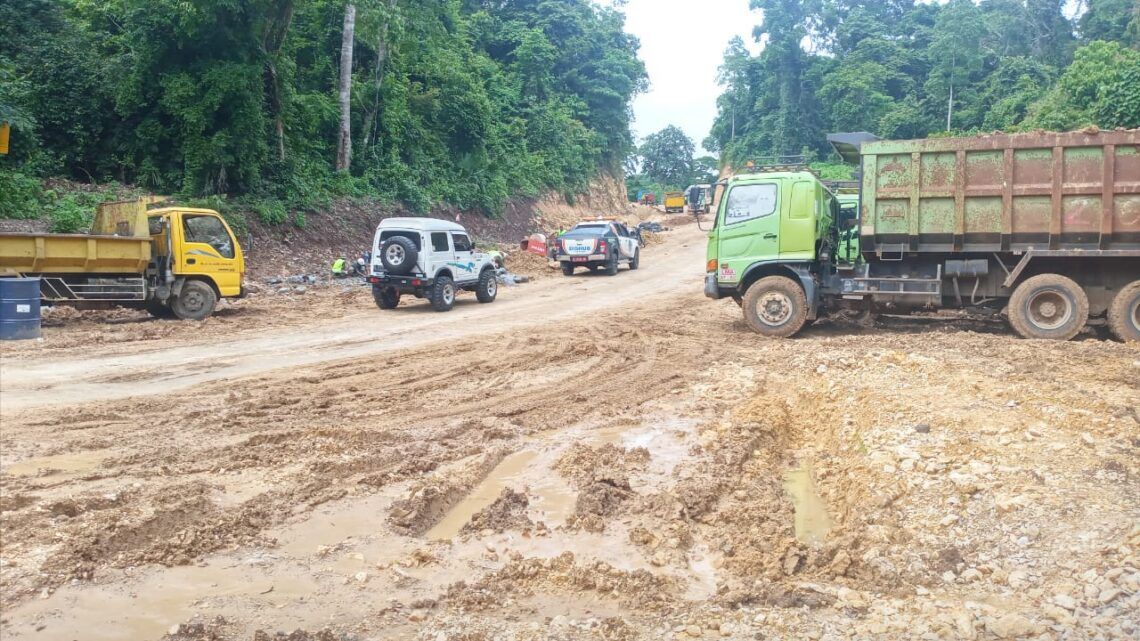 Pembangunan JLS tahap 2 di Kabupaten Malang. (Foto:rap)