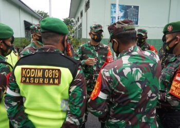 Kodim 0819/Pasuruan Sosialisasikan PPKM kepada Warga