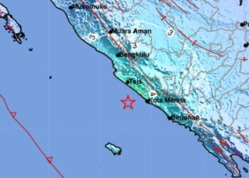 Gempa terkini Bengkulu. (Foto: BNPB)