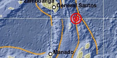 Gempa M 7,0 Guncang Kepulauan Talaud, Sulawesi Utara 1 Gempa bumi dengan kekuatan M 7,0 yang terjadi di Kepulauan Talaud, Sulawesi Utara. (Foto: BMKG) tugu jatim