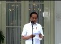 Presiden Jokowi memberikan keterangan usai divaksin pertama kali di Istana Merdeka, Rabu (13/1/2021). (Foto: YouTube/Sekretariat Presiden)