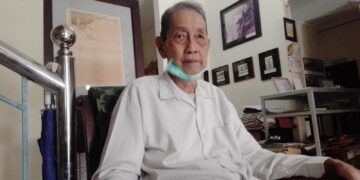 Oei Him Hwie, pendiri Perpustakaan Agung Surabaya. (Foto: Rangga Aji/Tugu Jatim)