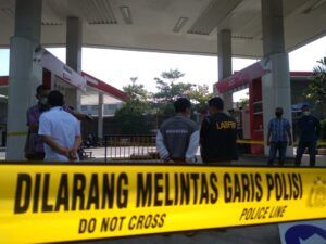 SPBU Margomulyo Keluarkan Letupan Api, Polrestabes Surabaya Lakukan Olah TKP