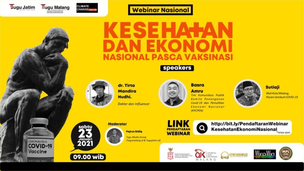 Webinar Nasional yang digelar Tugu Jatim, Tugu Malang ID, dan juga CCF. (Foto: Dokumen/Tugu Media Group)