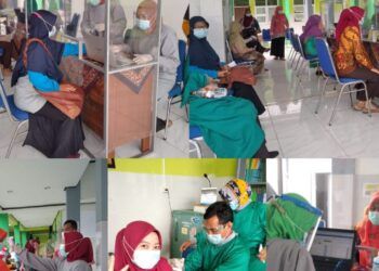 Vaksinasi Tenaga Kesehatan di Bojonegoro Capai 67,50% 8 Capaian proses memberikan vaksin Covid-19 kepada tenaga kesehatan di Puskesmas Kecamatan Kepohbaru, Kabupaten Bojonegoro. (Foto: Juru Bicara Satgas Penanganan Covid-19 Kabupaten Bojonegoro/Tugu Jatim)