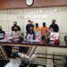 Polda Jatim-BKSDA Bekuk Pelaku Kasus Perdagangan Ilegal Satwa Langka 8 Kepala Humas Polda Jatim Kombes Pol Gatot Repli Handoko bersama jajaran Ditreskrimsus dan BKSDA Jatim saat pers rilis soal perdagangan ilegal satwa langka. (Foto: Rangga Aji/Tugu Jatim)