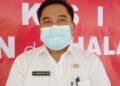 Kepala Dinas Kesehatan Kabupaten Tuban Bambang Priyo Utomo saat menjelaskan proses vaksinasi tahap kedua pada Rabu (24/02/2021). (Foto:Rochim/Tugu Jatim)