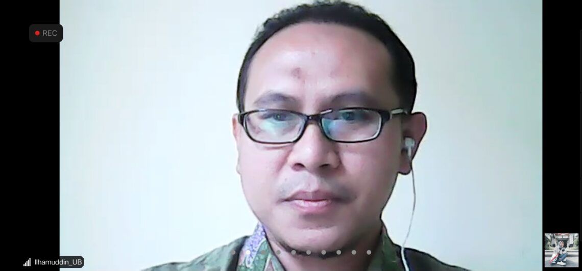 Dosen FISIP UB: Penerapan Coaching di Perguruan Tinggi Bikin Mahasiswa Berkembang 1 Dosen Psikologi Fakultas Ilmu Sosial dan Ilmu Politik (FISIP) Universitas Brawijaya (UB) sekaligus Board of Business Coach Ilhammudin Nukman dalam "Lecturer Coaching Movement" pada Minggu (28/02/2021). (Foto: Feni Yusnia/Tugu Jatim)