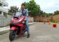 Sesi riding test All New Honda PCX160 di Malang Town Square (Matos), Minggu (28/02/2021). (Foto: Azmy/Tugu Jatim)