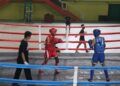 Atlet Muay Thai Tuban yang tengah berlaga di Kejurprov Jatim 2021. (Foto: Humas Koni Tuban) tugu jatim medali perak perunggu koni tuban