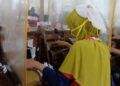 Pabrik rokok PT Gudang Baru Berkah berusaha menjalankan protokol kesehatan (prokes) bagi karyawannya agar tidak menjadi klaster baru penyebaran Covid-19. (Foto: Rap/Tugu Jatim) 