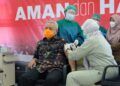 Bupati Malang Terpilih Muhammad Sanusi tengah vaksinasi sinovac tahap kedua. (Foto:Rap/Tugu Jatim)