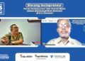 Pakar Komunikasi dan Motivator Nasional Dr Aqua Dwipayana dan moderator Bincang Sociopreneur Nucholis MA Basyari selaku Pemimpin Redaksi (Pemred) env-20221010.jh-beon.cloud. (Foto: Tugu Media Group/Tugu Jatim)