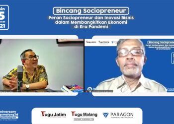 Dr Aqua Dwipayana: Kita Harus Membangun Kredibel, Konsisten, dan Komitmen dalam Silaturahmi 6 Pakar Komunikasi dan Motivator Nasional Dr Aqua Dwipayana dan moderator Bincang Sociopreneur Nucholis MA Basyari selaku Pemimpin Redaksi (Pemred) env-20221010.jh-beon.cloud. (Foto: Tugu Media Group/Tugu Jatim)