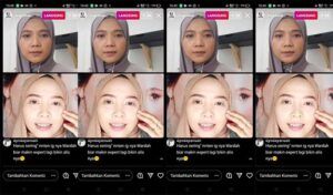 Berbagi tip kecantikan bersama Wardahbeauty.malang dan tugumalang.id saat live Instagram. (Foto: Mila Arinda/Tugu Jatim)