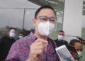 DPRD Kota Surabaya Sebut RS Siloam Tak Layak dan Tak Penuhi Syarat 3 Josiah Michael, anggota Komisi A DPRD Kota Surabaya sedang melakukan inspeksi mendadak (Sidak) di lokasi rencana RS Siloam yang berdekatan dengan City of Tomorrow (Cito) Mall Surabaya, Rabu (17/02/2021). (Foto: Rangga Aji/Tugu Jatim)