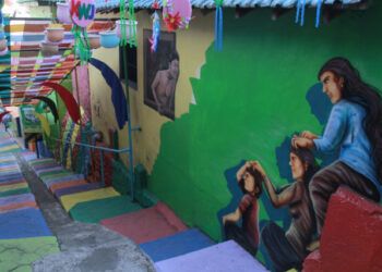 Kampung Warna Jodipan (KWJ), salah satu kampung tematik di Malang. (Foto: Ben/Tugu Malang/Tugu Jatim)