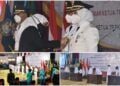 Gubernur Jatim, Khofifah Indar Parawansa saat melantik Bupati dan Wakil Bupati Trenggalek, Ponorogo, Situbondo, Sumenep, Ngawi, dan Banyuwangi di Gedung Negara Grahadi Surabaya pada sesi pertama, Jumat (26/2/2021). (Foto: Kominfo Jatim)