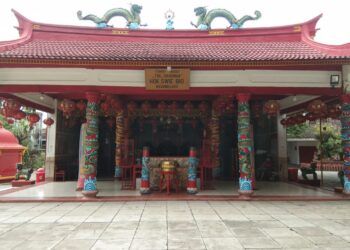 Klenteng Hok Swie Bio yang berada di Jl. Jaksa Agung Suprapto No.125, Karang Pacar, Banjarjo, Kec. Bojonegoro, Kabupaten Bojonegoro. (Foto: Mila Arinda/Tugu Jatim) tahun baru imlek