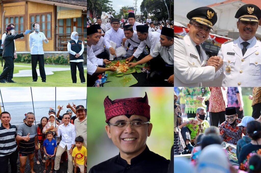 Kolase foto Bupati Banyuwangi periode 2010-2015 dan 2016-2021, Azwar Anas. (Foto: Instagram/Azwar Anas) tugu jatim