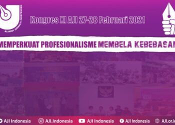 Kongres AJI XI yang digelar pada 27-28 Februari 2021. (Foto: Dokumen/AJI Indonesia)