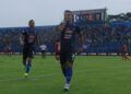 Ilustrasi saat M. Rafli usai mencetak gol ke-2 bagi Arema FC saat melawan Bali United di Stadion Kanjuruhan Senin (16/12/2019). (Foto: Bayu Eka Novanta/Tugu Jatim)