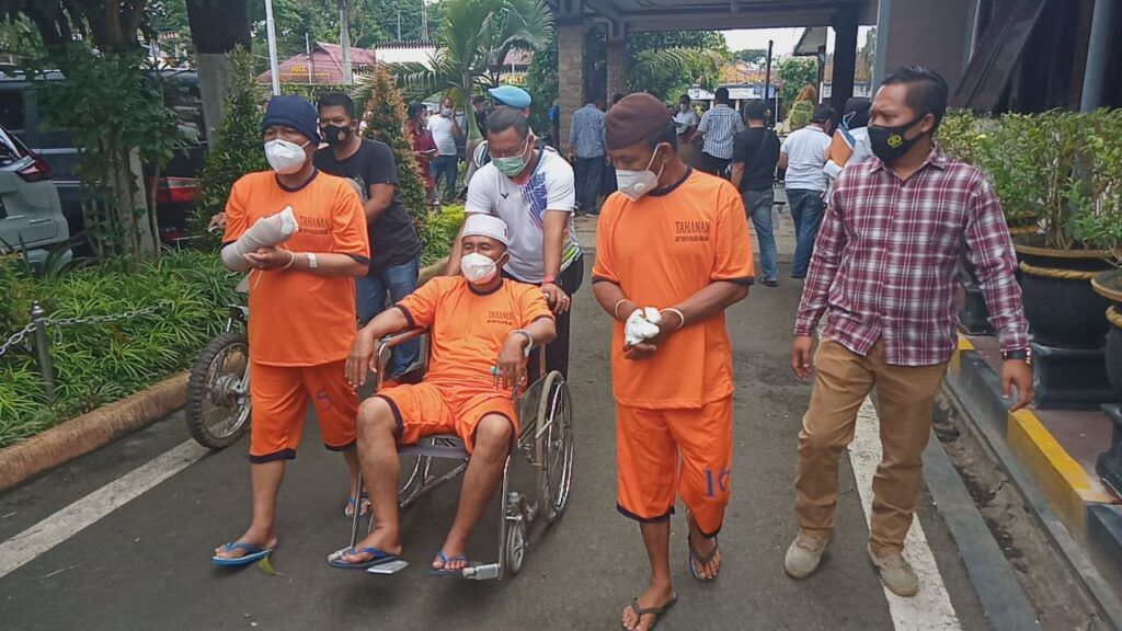 Tiga pelaku carok di Malang yang menewaskan 2 orang. (Foto: Rap/Tugu Malang/Tugu Jatim)