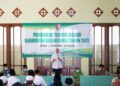 Bupati Bojonegoro, Anna Muawanah saat memberi pembinaan kepada 95 takmir masjid di Masjid Al-Ichsan di Desa Ngunut, Kecamatan Dander Bojonegoro. (Foto: Mila Arinda/Tugu Jatim)