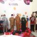 HUT Tugu Malang ID Kedua: Tetap Meriah dan Ketat Protokol Kesehatan 9 CEO Tugu Media Group, Irham Thoriq (paling kiri) bersama para tokoh dan pejabat seperti Wali Kota Malang, Sutiaji dan Motivator Nasional Dr Aqua Dwipayana. (Foto: Dokumen/Tugu Malang/Tugu Jatim) ulang tahun HUT Tugu malang