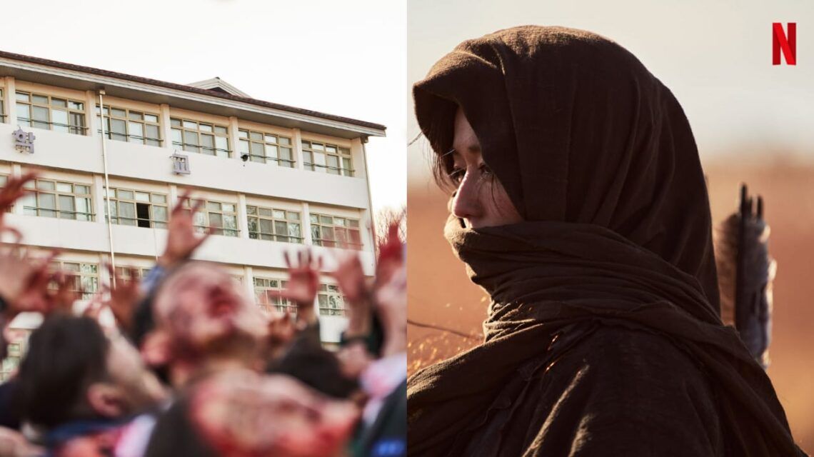 3 Drama Korea Bergenre Zombi yang Bakal Tayang pada Tahun 2021 5 Still cut serial Netflix "All of Us are Dead" (kiri) dan "Kingdom: Ashin of The North" (kanan) (Foto: Twitter/@netflixkr)