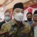 Wali Kota Surabaya Eri Cahyadi di Gedung Graha Widya lantai 2 saat Acara Wisuda le-122 Untag pada Sabtu (27/03/2021). (Foto: Rangga Aji/Tugu Jatim)
