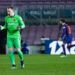 Marc Andre Ter Stegen tampak bersemangat saat clean-sheet pada laga leg ke-2 semifinal Copa Del Rey kontra Sevilla. (Foto: Twitter @fcbarcelona_id/Tugu Jatim)