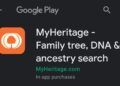 Aplikasi MyHeritage di Play Store. (Foto: Retno Dwi/Tugu Jatim)