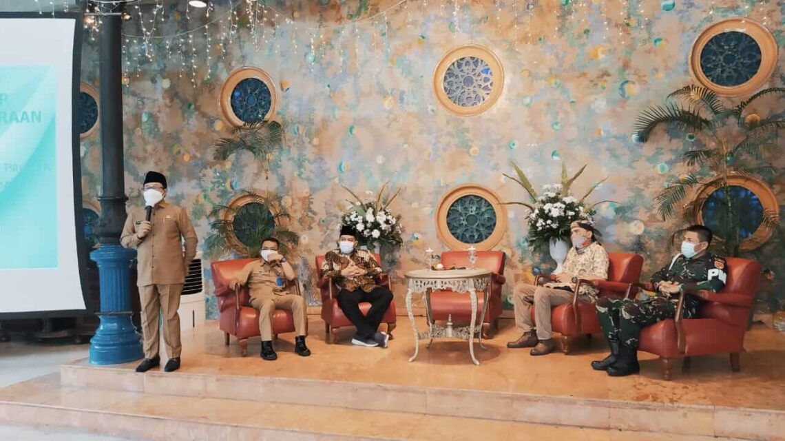 Libatkan Stakeholder, Dispangtan Kota Malang Gelar Pekan Ketahanan Pangan 1 Wali Kota Malang Sutiaji saat kegiatan "Pekan Ketahanan Pangan" yang digelar di Hotel Tugu, Senin (22/03/2021). (Foto: Azmy/Tugu Jatim)